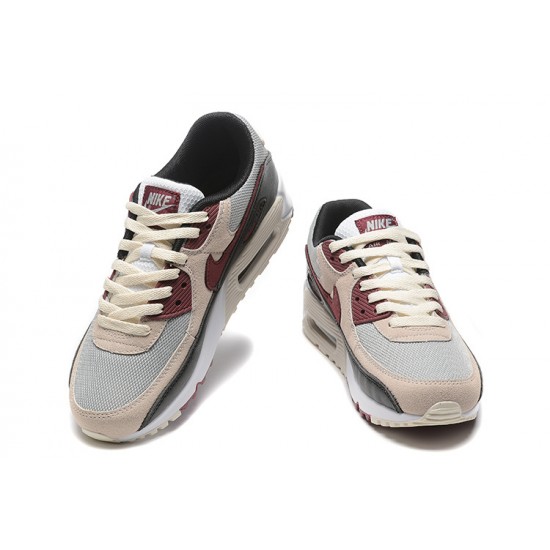 Nike Air Max 90 Uomo Beige Rosso DQ4071-004 Scarpe Da Ginnastica