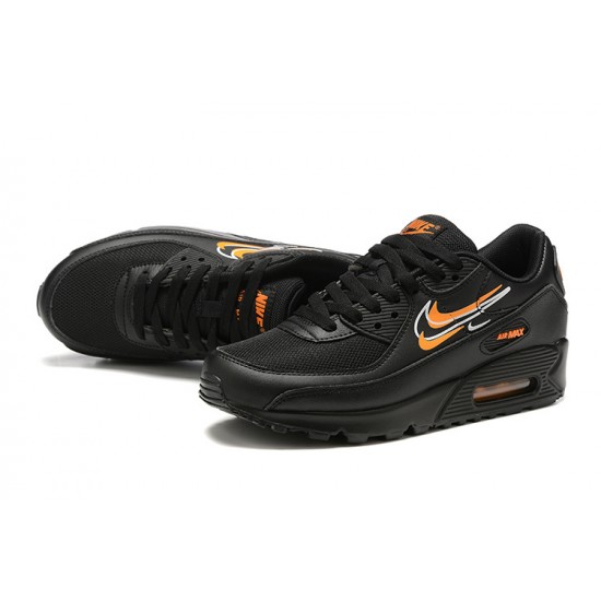 Nike Air Max 90 Uomo Nero Arancia DV7146-001 Scarpe Da Ginnastica