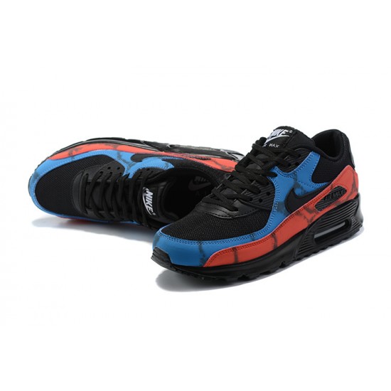 Nike Air Max 90 Uomo Nero Rosso DJ6888-001 Scarpe Da Ginnastica