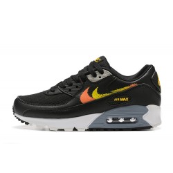 Nike Air Max 90 Uomo Nero Giallo E Arancia Scarpe Da Ginnastica