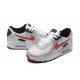 Nike Air Max 90 Uomo Argento Rosso Scarpe Da Ginnastica