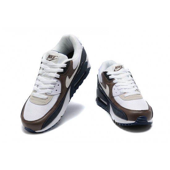 Nike Air Max 90 Uomo Bianco Marrone DZ3522-002 Scarpe Da Ginnastica