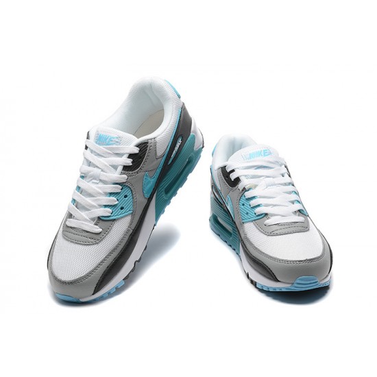 Nike Air Max 90 Uomo Bianco Grigio E Blu Scarpe Da Ginnastica