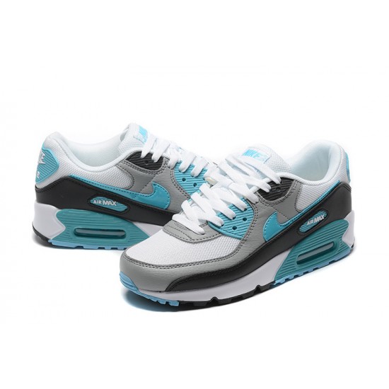 Nike Air Max 90 Uomo Bianco Grigio E Blu Scarpe Da Ginnastica