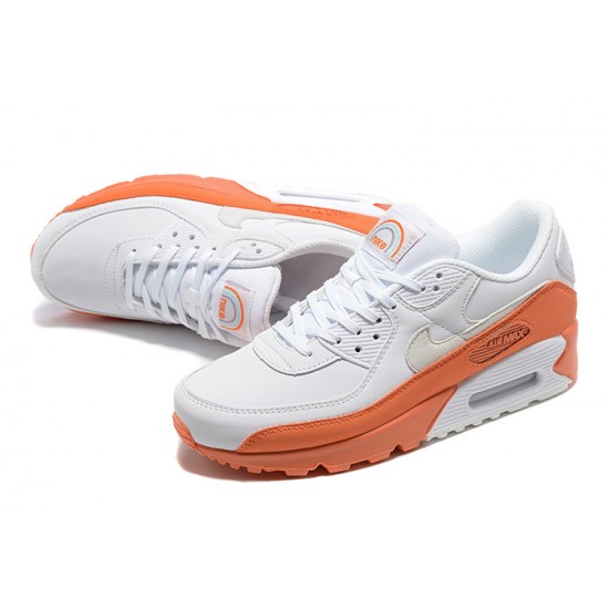 Nike Air Max 90 Uomo Bianco Arancia DM0958-100 Scarpe Da Ginnastica