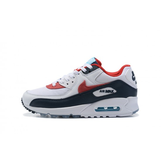 Nike Air Max 90 Uomo Bianco Rosso DJ5170-100 Scarpe Da Ginnastica