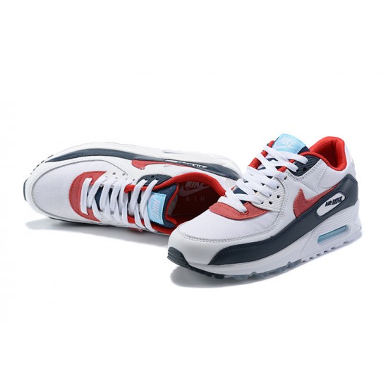 Nike Air Max 90 Uomo Bianco Rosso DJ5170-100 Scarpe Da Ginnastica