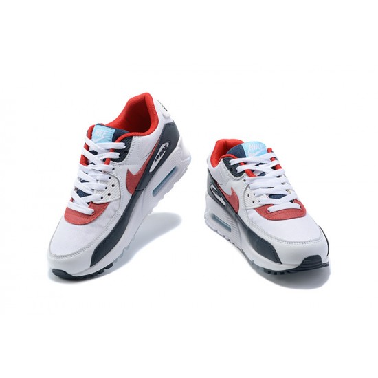 Nike Air Max 90 Uomo Bianco Rosso DJ5170-100 Scarpe Da Ginnastica