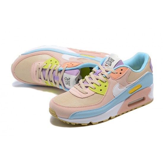 Nike Air Max 90 Donna Rosa Blu DJ9997-100 Scarpe Da Ginnastica