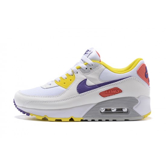 Nike Air Max 90 Donna Bianco Giallo Scarpe Da Ginnastica