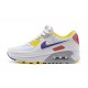 Nike Air Max 90 Donna Bianco Giallo Scarpe Da Ginnastica