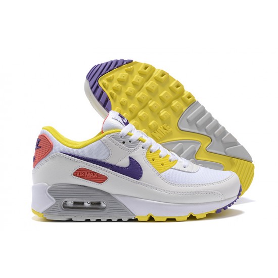 Nike Air Max 90 Donna Bianco Giallo Scarpe Da Ginnastica