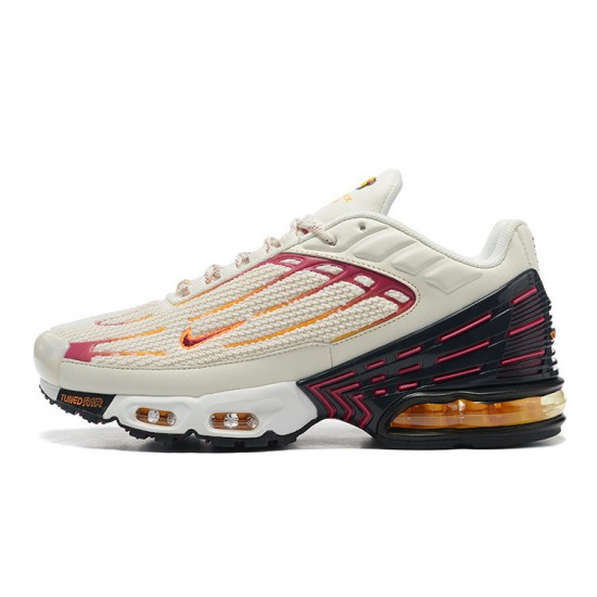 Nike Air Max Plus 3 Uomo Beige Rosso DX2664-001 Scarpe Da Ginnastica