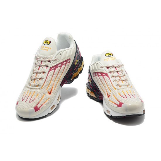 Nike Air Max Plus 3 Uomo Beige Rosso DX2664-001 Scarpe Da Ginnastica