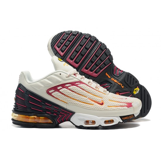 Nike Air Max Plus 3 Uomo Beige Rosso DX2664-001 Scarpe Da Ginnastica