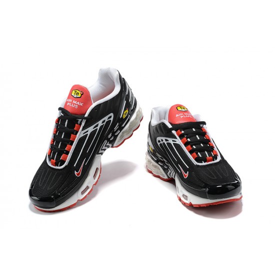 Nike Air Max Plus 3 Uomo Nero Bianco E Rosso CJ0601-001 Scarpe Da Ginnastica