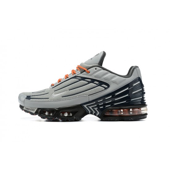 Nike Air Max Plus 3 Uomo Grigio Arancia E Nero DM2560-001 Scarpe Da Ginnastica