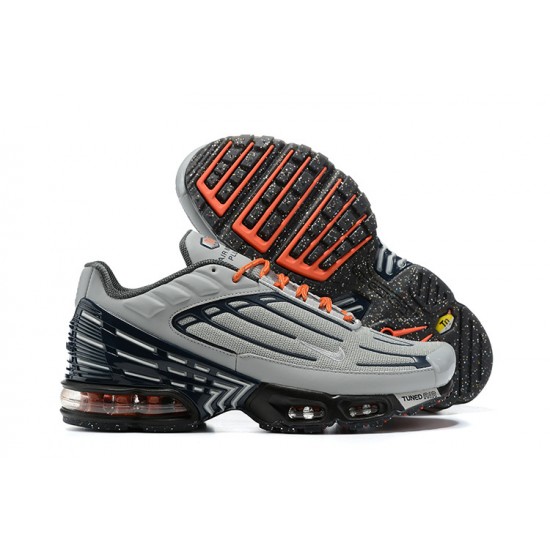 Nike Air Max Plus 3 Uomo Grigio Arancia E Nero DM2560-001 Scarpe Da Ginnastica