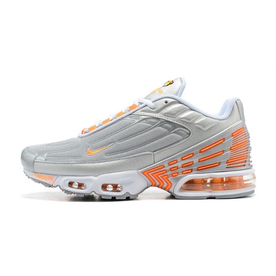 Nike Air Max Plus 3 Uomo Grigio Arancia E Argento Scarpe Da Ginnastica