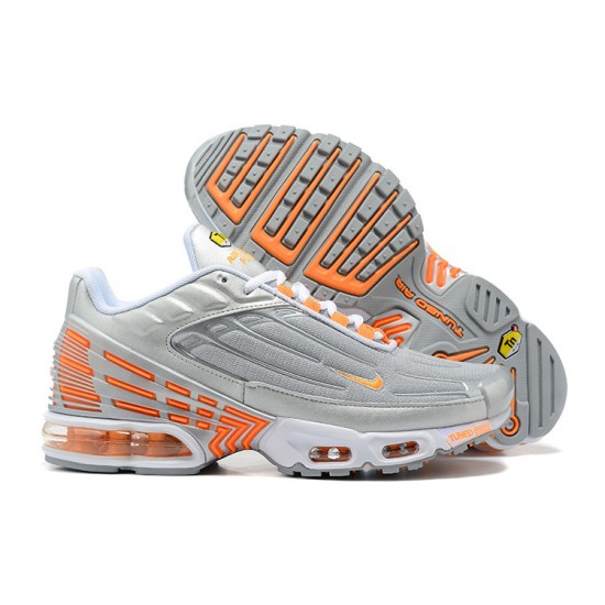 Nike Air Max Plus 3 Uomo Grigio Arancia E Argento Scarpe Da Ginnastica