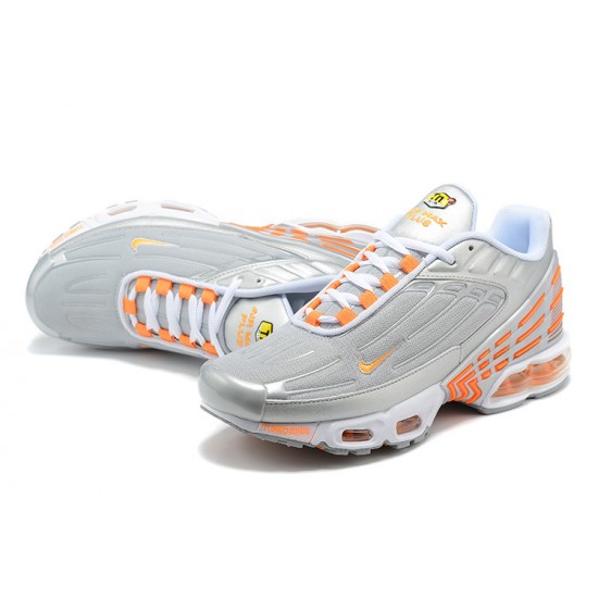 Nike Air Max Plus 3 Uomo Grigio Arancia E Argento Scarpe Da Ginnastica