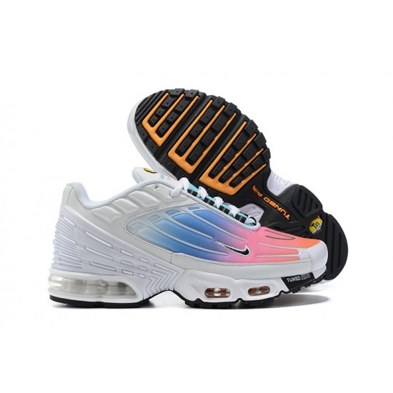 Nike Air Max Plus 3 Uomo Bianco Blu E Rosa Scarpe Da Ginnastica