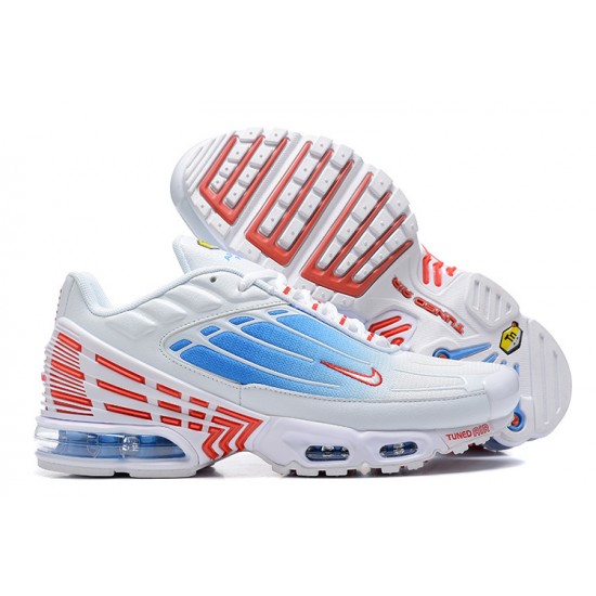 Nike Air Max Plus 3 Uomo Bianco Blu E Rosso Scarpe Da Ginnastica