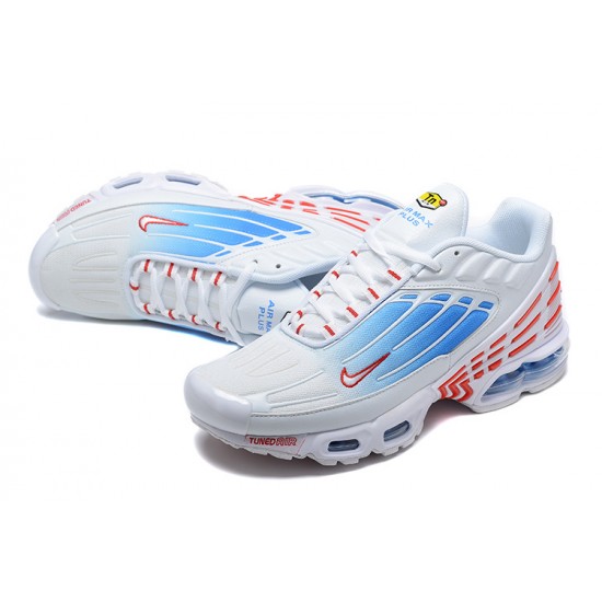 Nike Air Max Plus 3 Uomo Bianco Blu E Rosso Scarpe Da Ginnastica