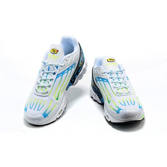 Nike Air Max Plus 3 Uomo Bianco Blu E Giallo DV7138-100 Scarpe Da Ginnastica