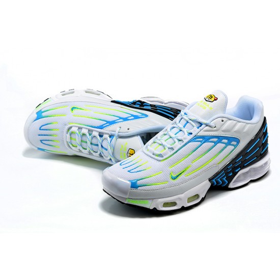 Nike Air Max Plus 3 Uomo Bianco Blu E Giallo DV7138-100 Scarpe Da Ginnastica