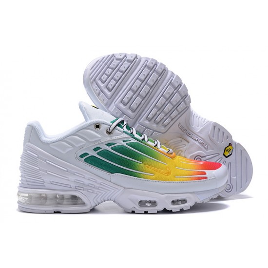 Nike Air Max Plus 3 Uomo Bianco Verde E Giallo Scarpe Da Ginnastica