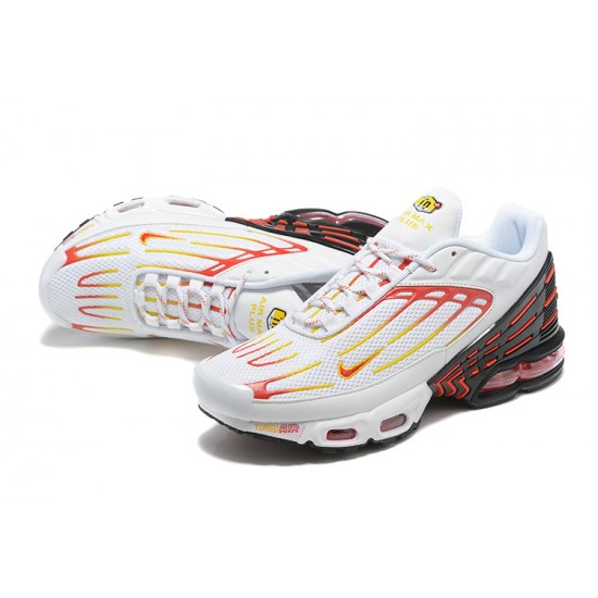 Nike Air Max Plus 3 Uomo Bianco Rosso DX9263-100 Scarpe Da Ginnastica