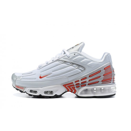 Nike Air Max Plus 3 Uomo Bianco Rosso E Argento Scarpe Da Ginnastica