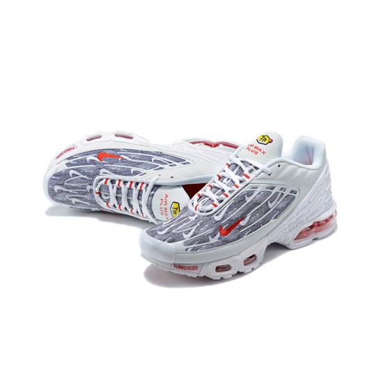 Nike Air Max Plus 3Donna/Uomo Bianco Grigio DH4107-100 Scarpe Da Ginnastica