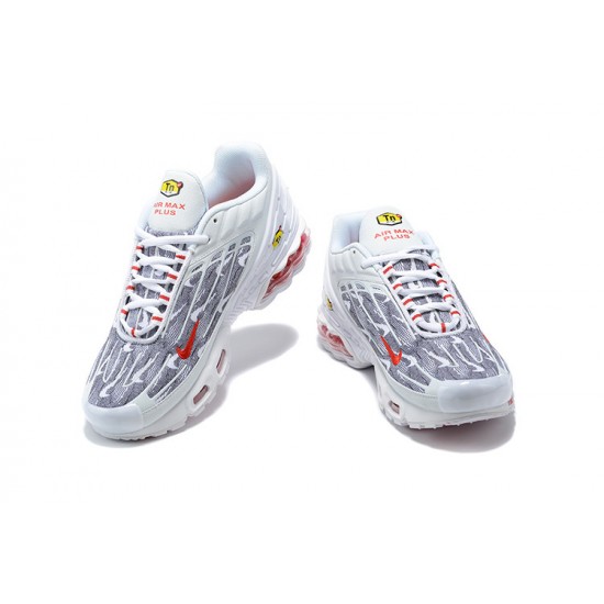 Nike Air Max Plus 3Donna/Uomo Bianco Grigio DH4107-100 Scarpe Da Ginnastica