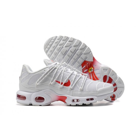 Nike Air Max Plus Utility Uomo Bianco Rosso FN3488-100 Scarpe Da Ginnastica